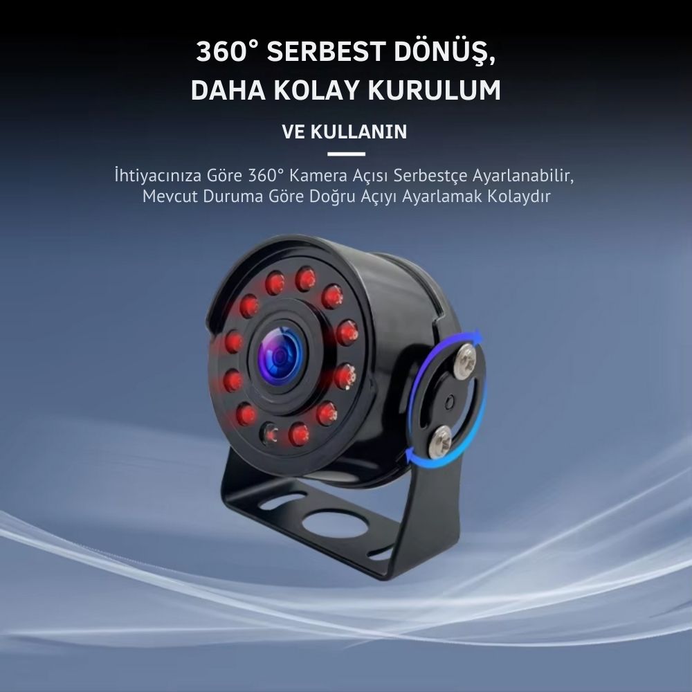 AHD 1080P/720P Yuvarlak tip Metal Kasa 11 Ledli Gece Görüşlü Kamera