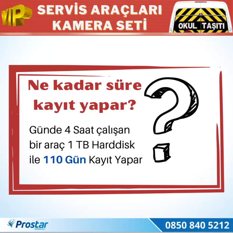 Okul Servis Kamera Seti 4 Kameralı 7" Monitör 4 Kameralı 1 Tb Harddisk Dahil — kod NVSVIP1TBAHD — görsel 4