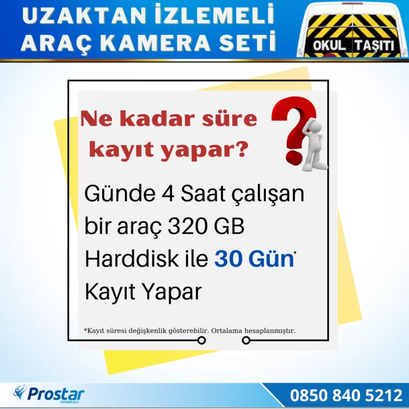 Full Ahd Araç Kamera Seti 4 Kameralı 320 Gb Harddisk Dahil Kayıtlı 7 Inç Hdmi Ekranlı — kod AHDSet320Hdmi — görsel 4