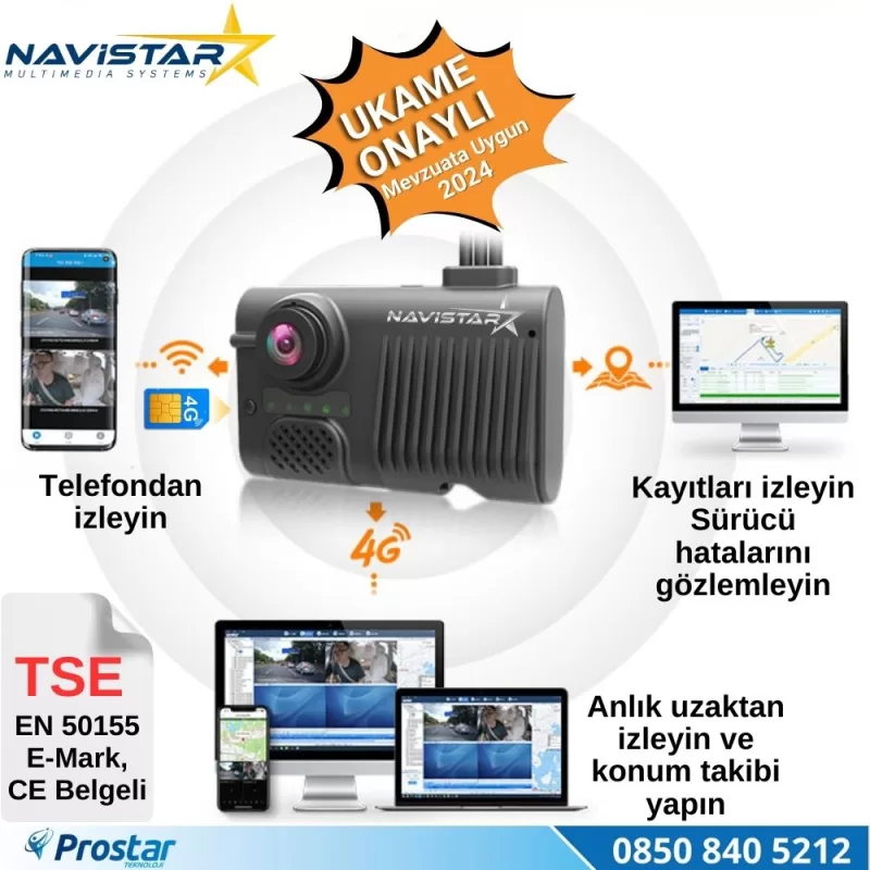 2 Kameralı 4G GPS WIFI Acil Durum butonu dahil Pratik Montaj Kamera Seti — kod MNVR_S6_2 — görsel 2
