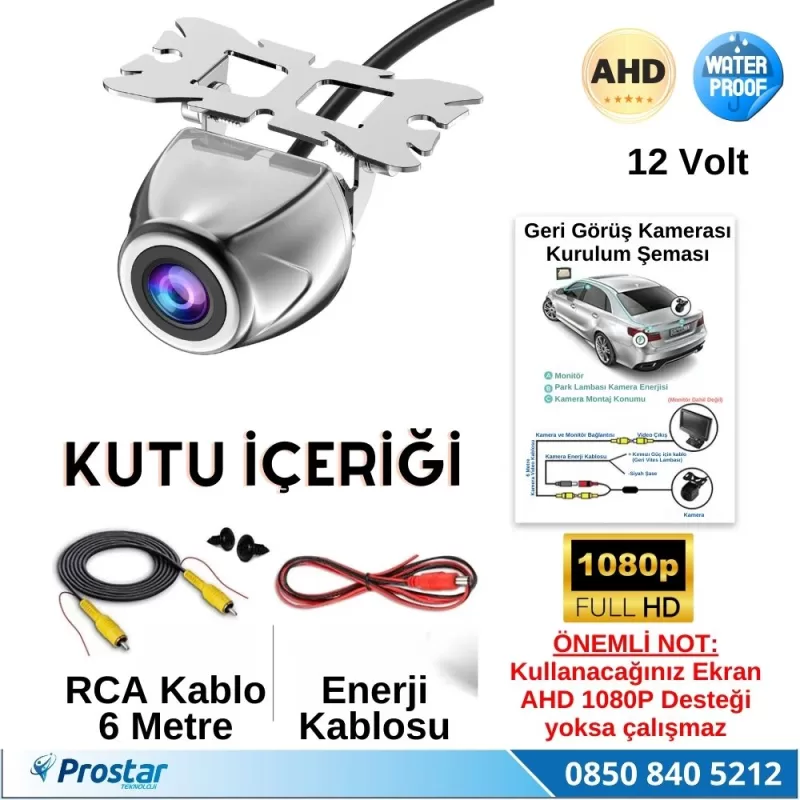 Navistar Ahd 1080P Sony 2G5P Balıkgözü 175 Derece Geniş Açılı Araç Geri Görüş Kamerası — kod NVS-1203 — görsel 3