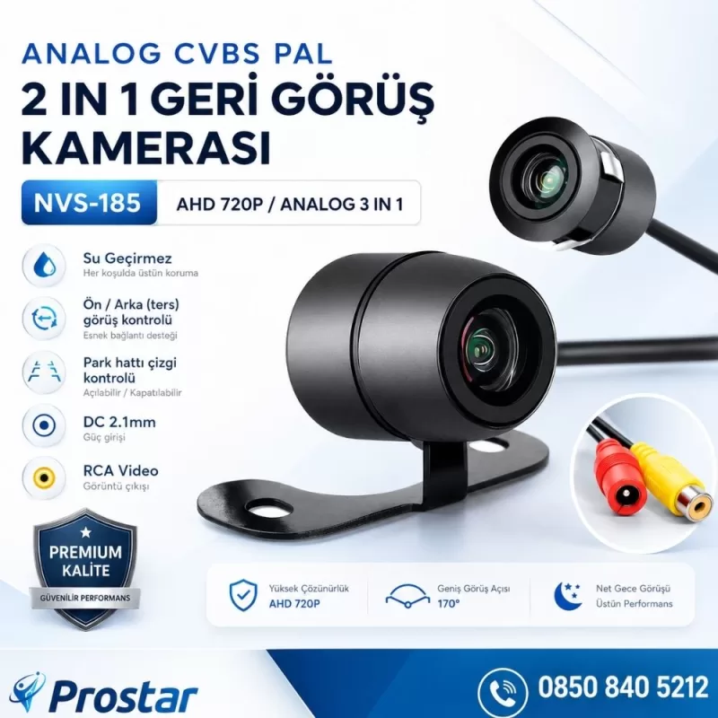 Analog Kelebek Pal Geri Görüş Kamerası — kod NVS-185