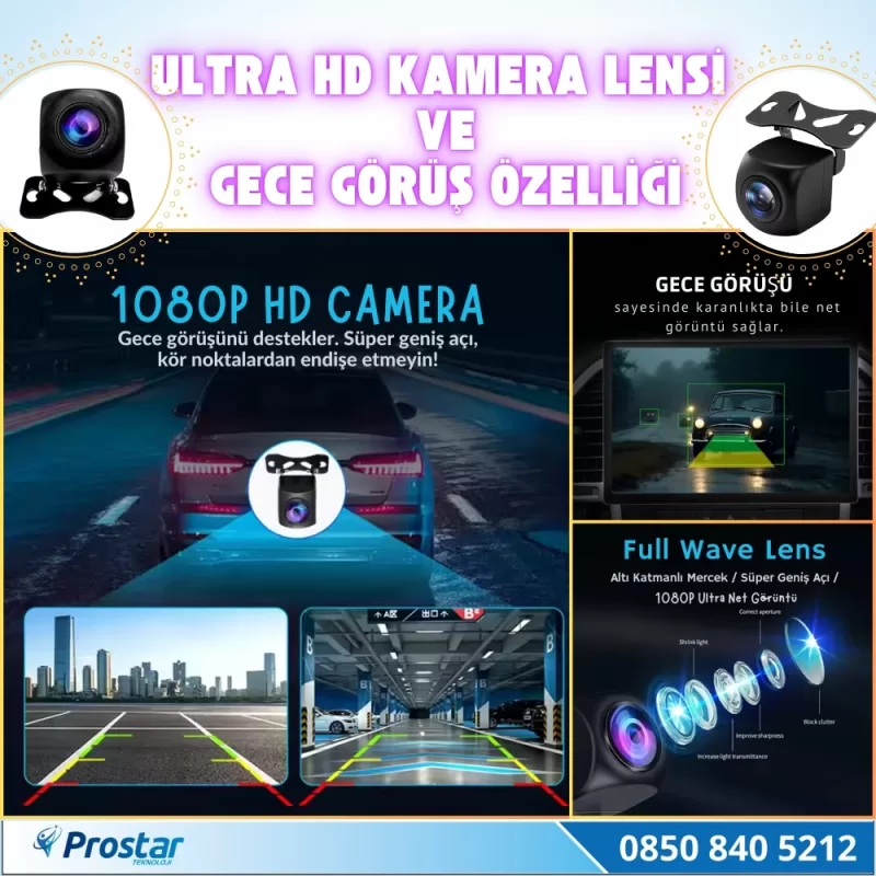 Yapay Zeka Destekli Ahd 720p/1080p Pal Dönüşümlü 2 IN 1 Geri Görüş Kamerası — kod NVS-171AI-FHD — görsel 4