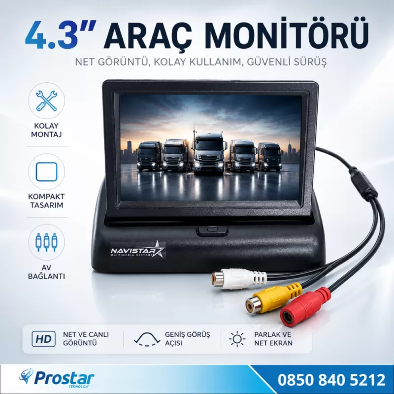 4.5 Inç Tft Lcd Araç Monitörü Ekran — kod 2696E