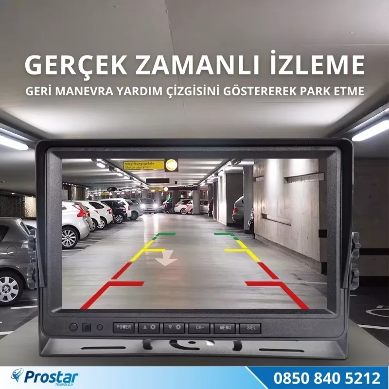 7 inç 4 Kanal Full HD BSD Kör Nokta Uyarılı AHD Quad Araç Monitörü Aktif Nesne Algılama + Sesli İkaz 12-24V — kod NVS-7740 — görsel 3