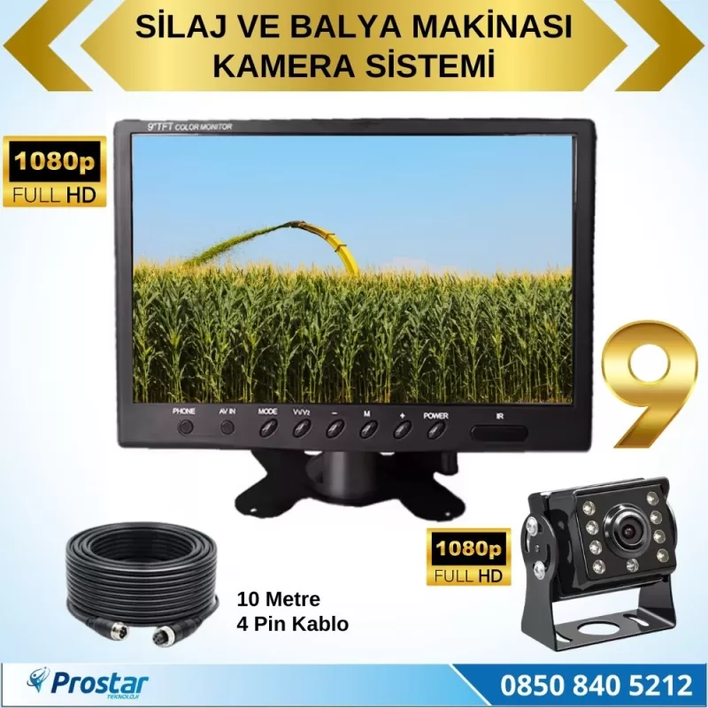 Traktör Balya Silaj Makinası Kamera Sistemi AHD 1080P Full HD Tak Kullan Pratik — kod NVS-969-1 — görsel 2