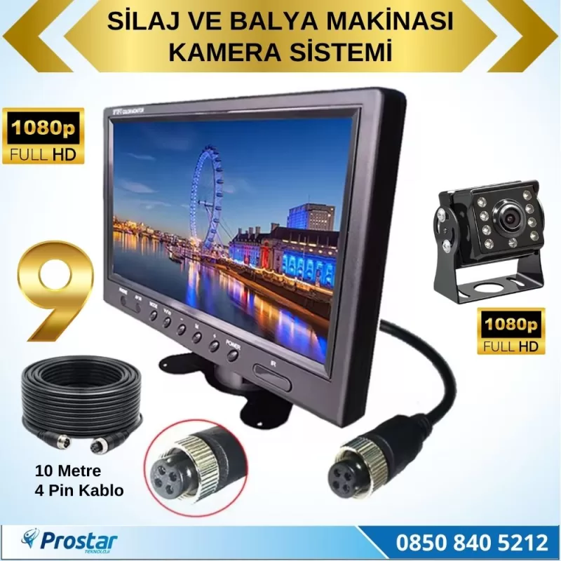 Traktör Balya Silaj Makinası Kamera Sistemi AHD 1080P Full HD Tak Kullan Pratik — kod NVS-969-1 — görsel 3